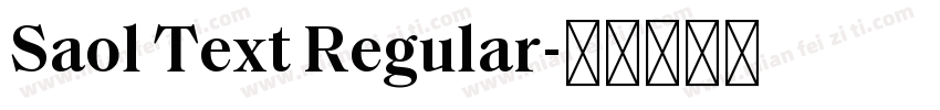 Saol Text Regular字体转换